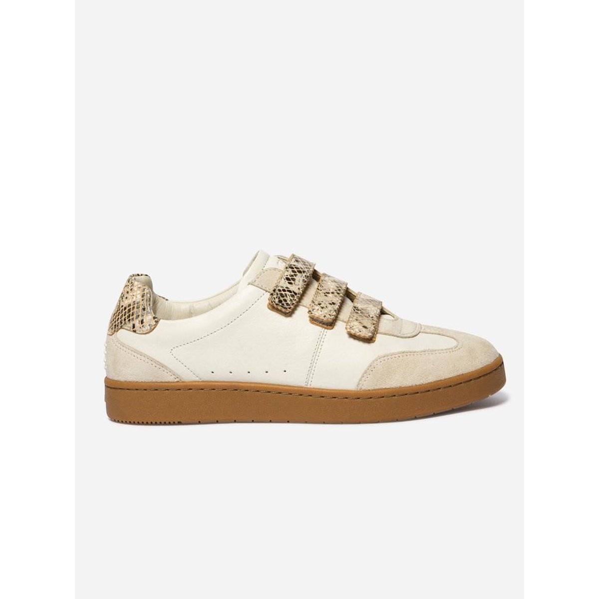 Baskets VANILLA off-white / python, TBS