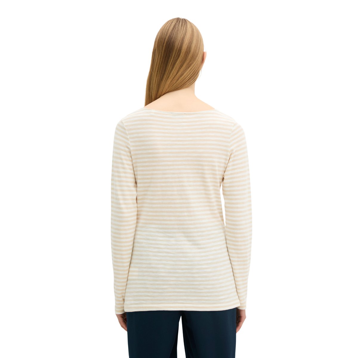 T-shirt long régulier en coton organique blanc, MARC O'POLO