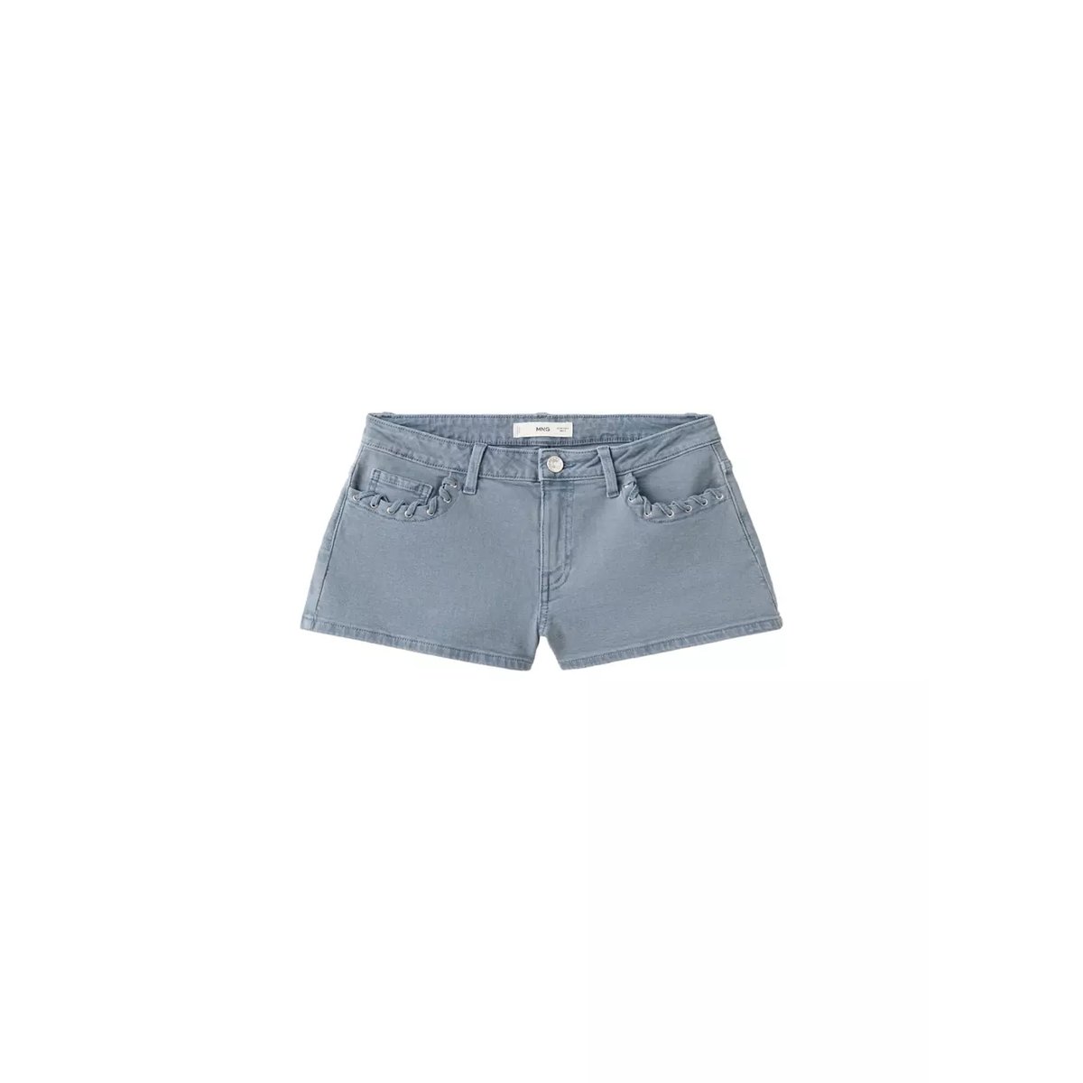 Mini short détails décoratifs bleu, MANGO TEEN
