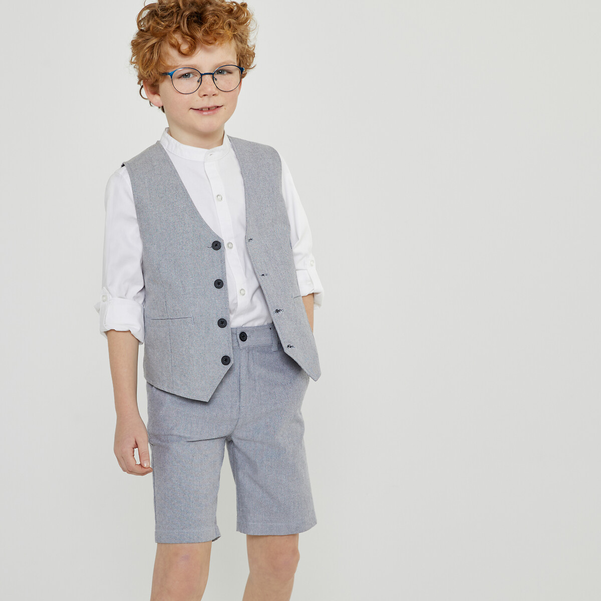 Ensemble 3 pièces de cérémonie gris + blanc, LA REDOUTE COLLECTIONS