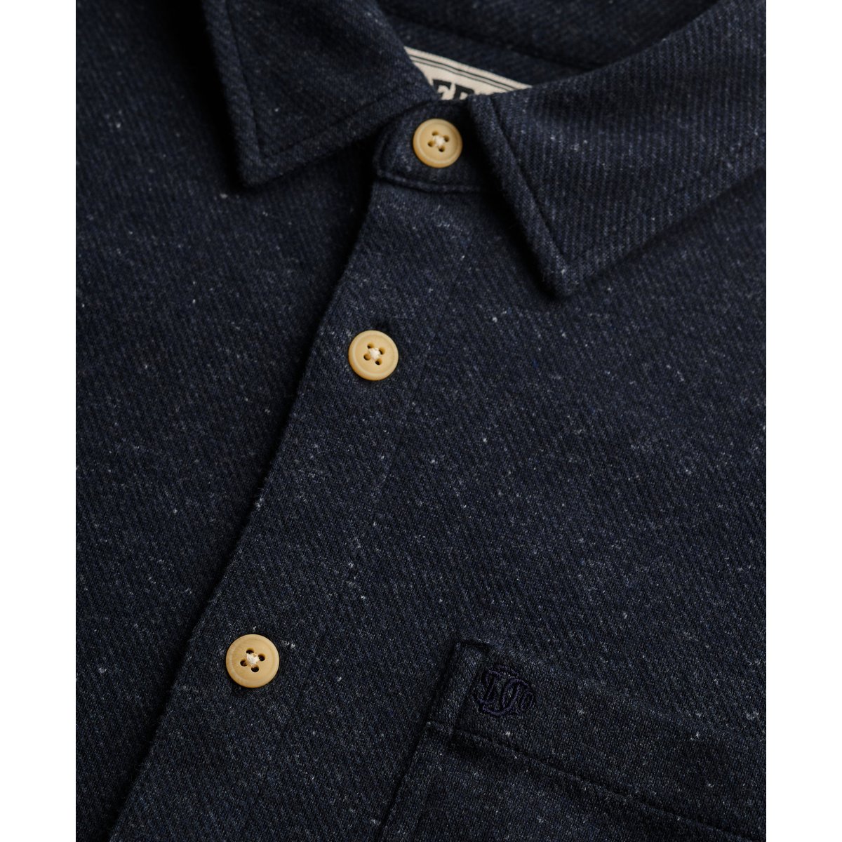Chemise en Jersey Twill Tweed tweed bleu marine, SUPERDRY