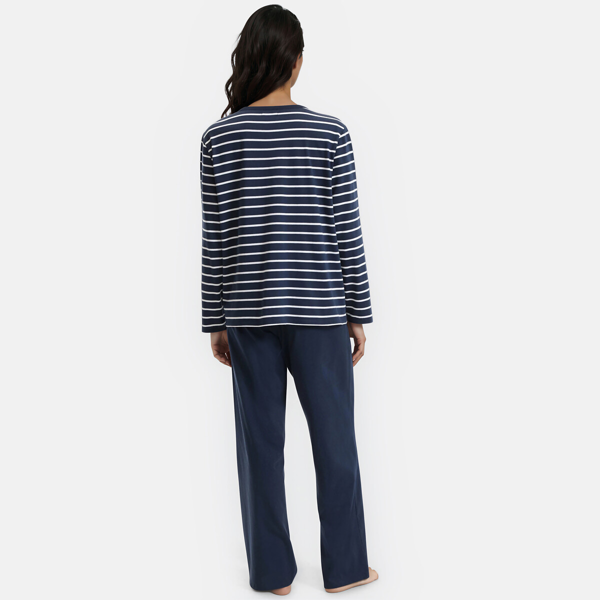 Pijama de punto de algodón rayas, ANNE WEYBURN