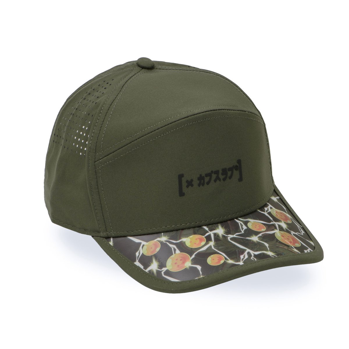 Casquette 6 panels Dragon Ball Z kaki foncé/orange, CAPSLAB