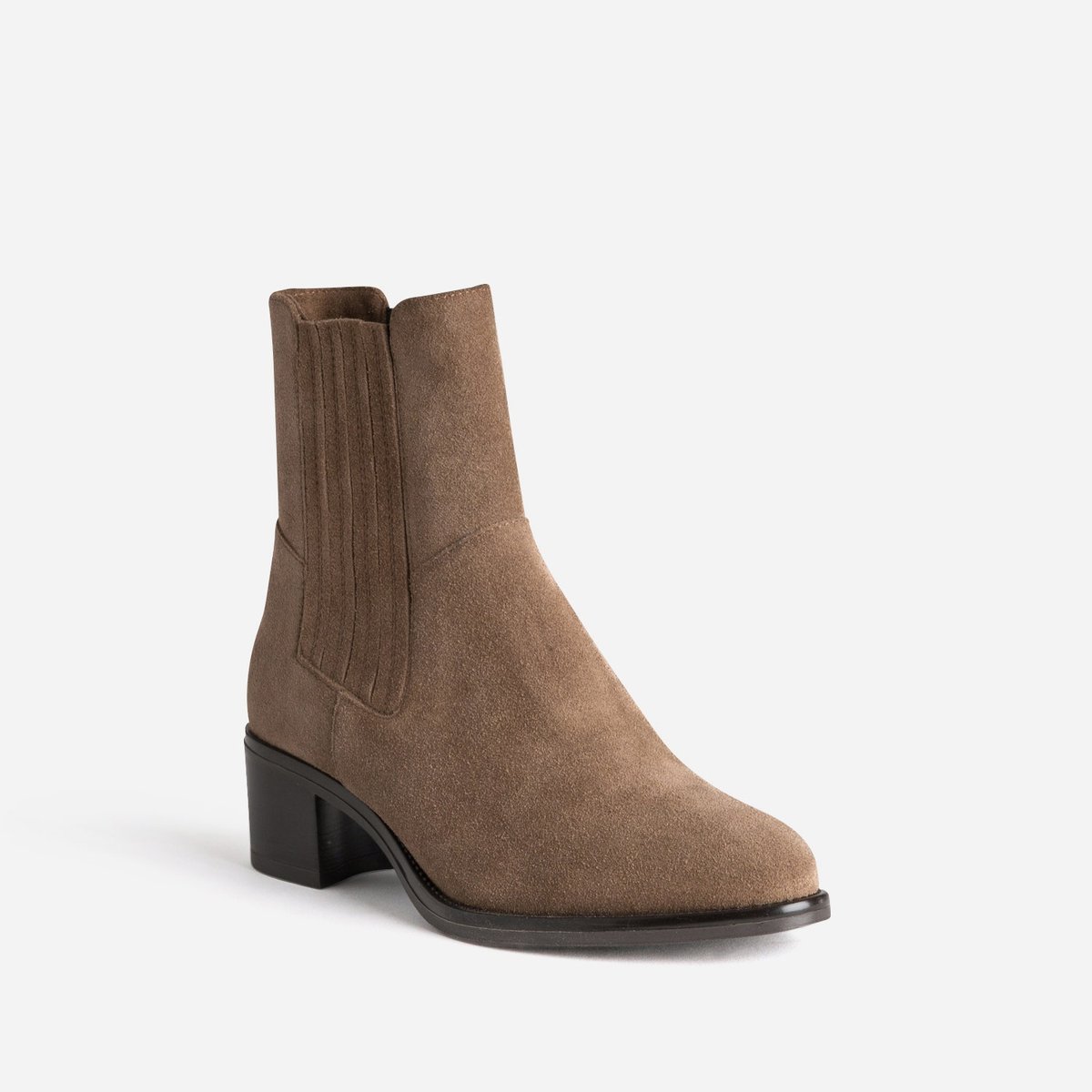 Boots À Talon en cuir NOLWENN taupe, ERAM