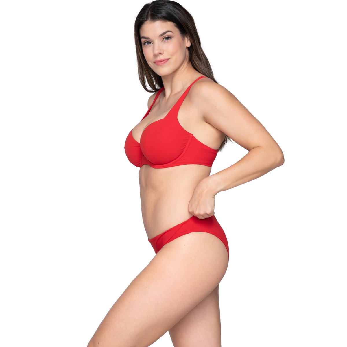 Haut maillot de bain balconnet non préformé BLUE SENSE rouge, LUNA SPLENDIDA