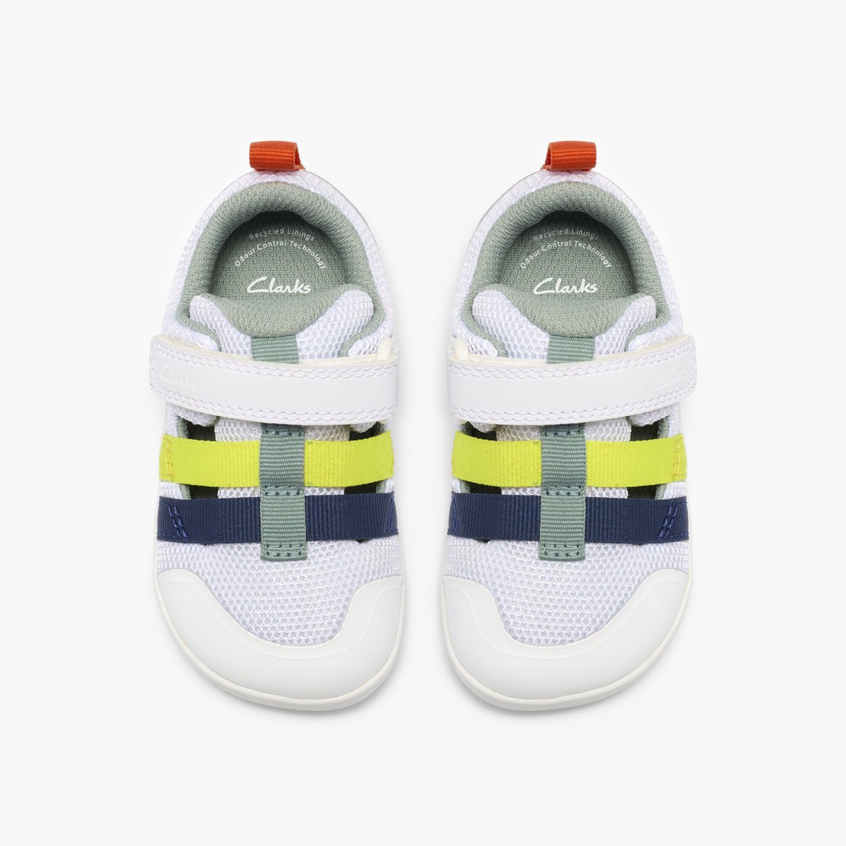 Sandales Textile Coupe Large HARBOUR FLEX T blanc, CLARKS