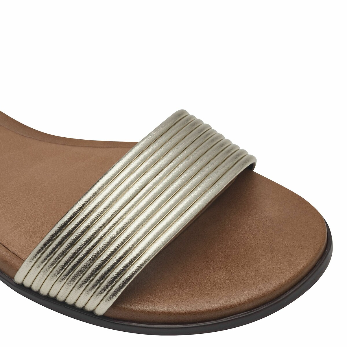 Wedge Sandals black/gold-coloured, TAMARIS