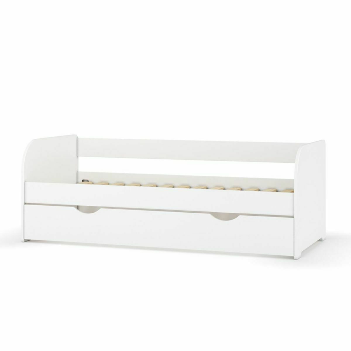 Lit banquette Gigogne Bois massif ZIRA blanc, AKITEN RETAIL