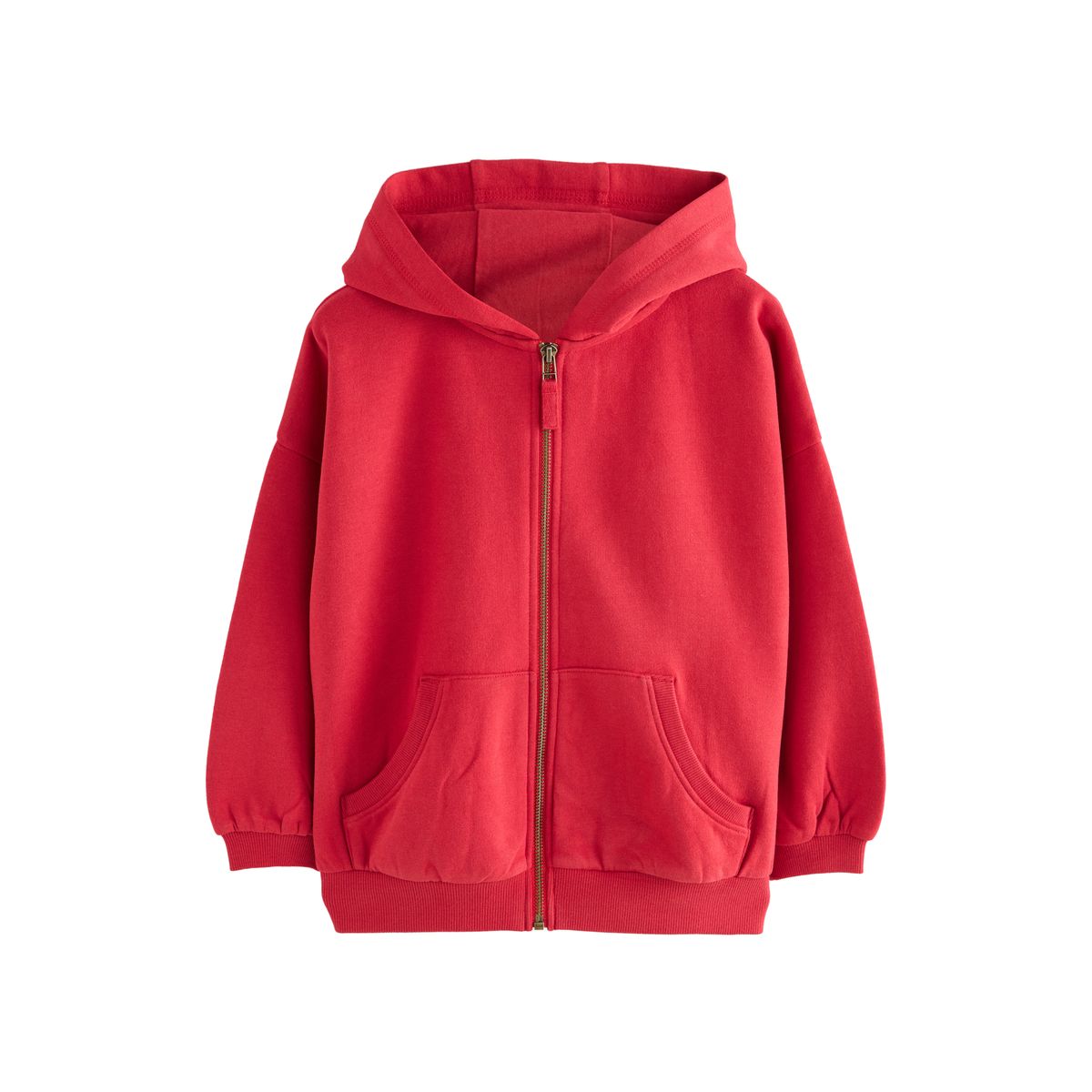 Sweat à capuche sport zippé rouge, NEXT