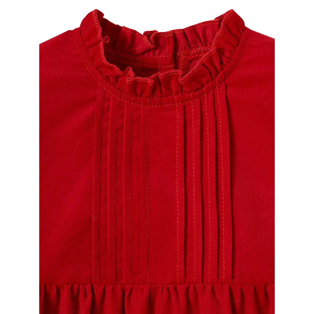 Ensemble de Noël bébé : robe, gilet en imitation fourrure, collants et bandeau assorti rouge, VERTBAUDET