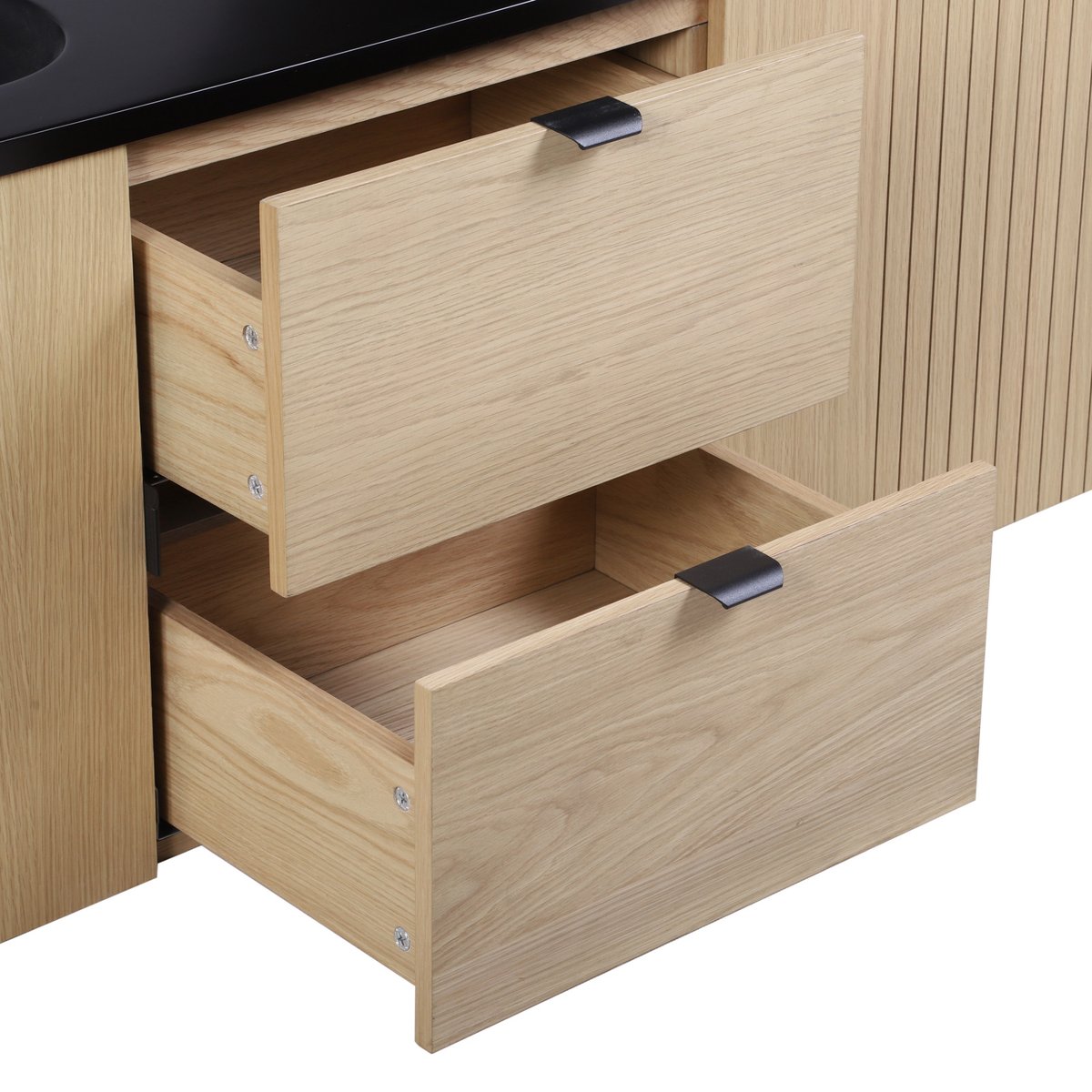 Meuble double vasque +colonne STUDIO bois clair, MOB IN
