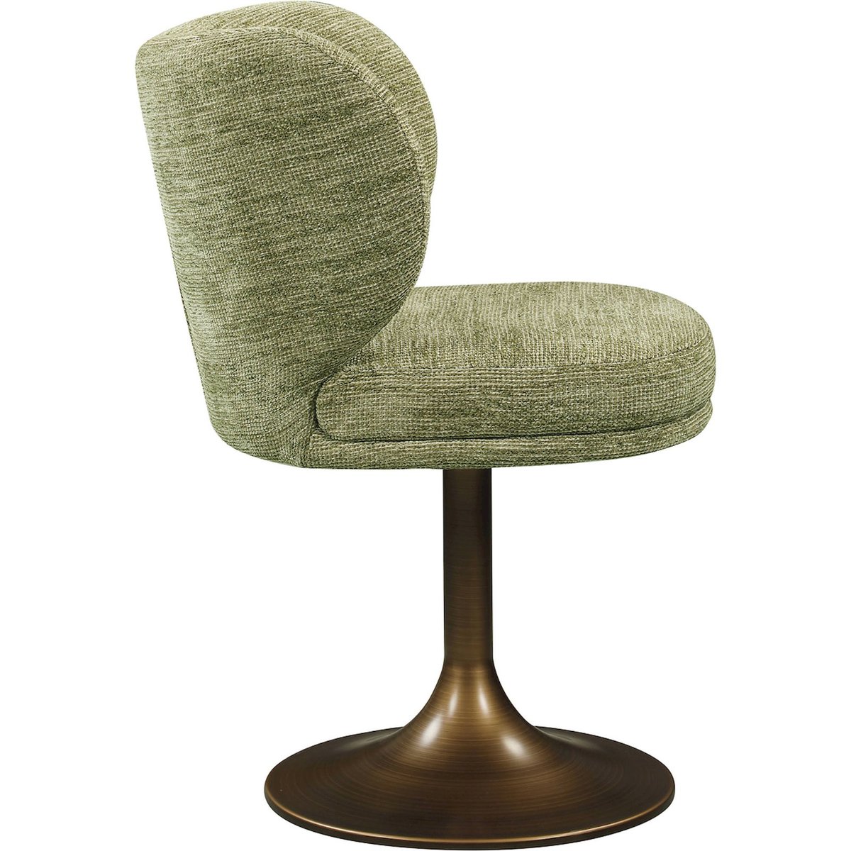 Chaise de repas pivotante tissu doux pistache, RECOLLECTION