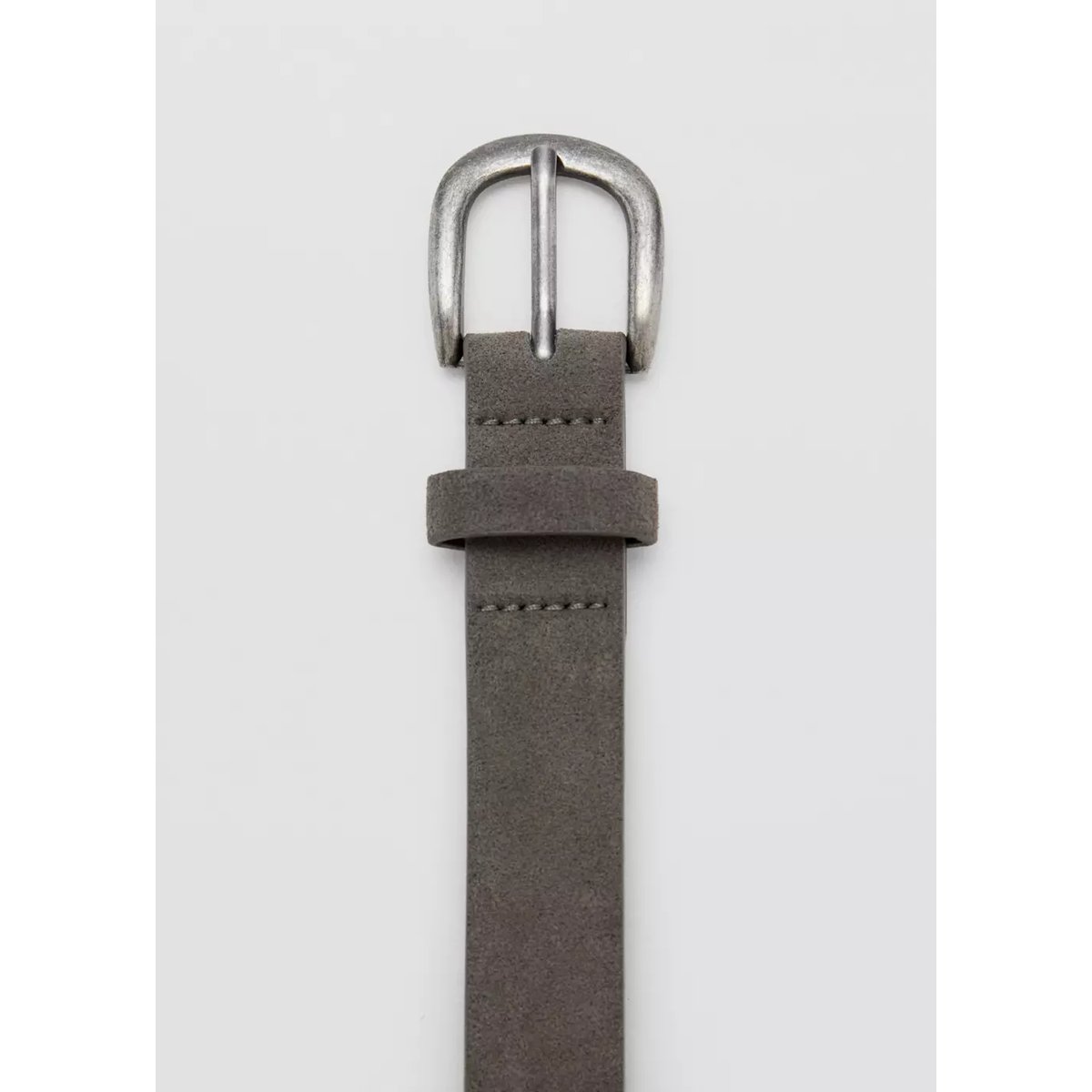 Ceinture en cuir avec détails brodés gris, MANGO TEEN