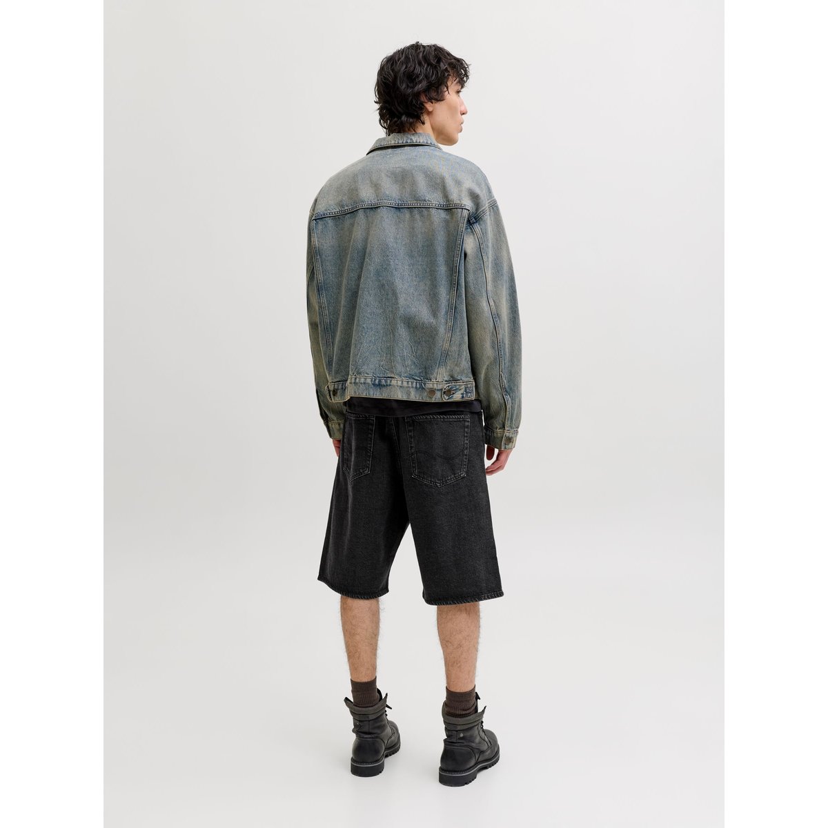 Short En Denim black denim, JACK & JONES