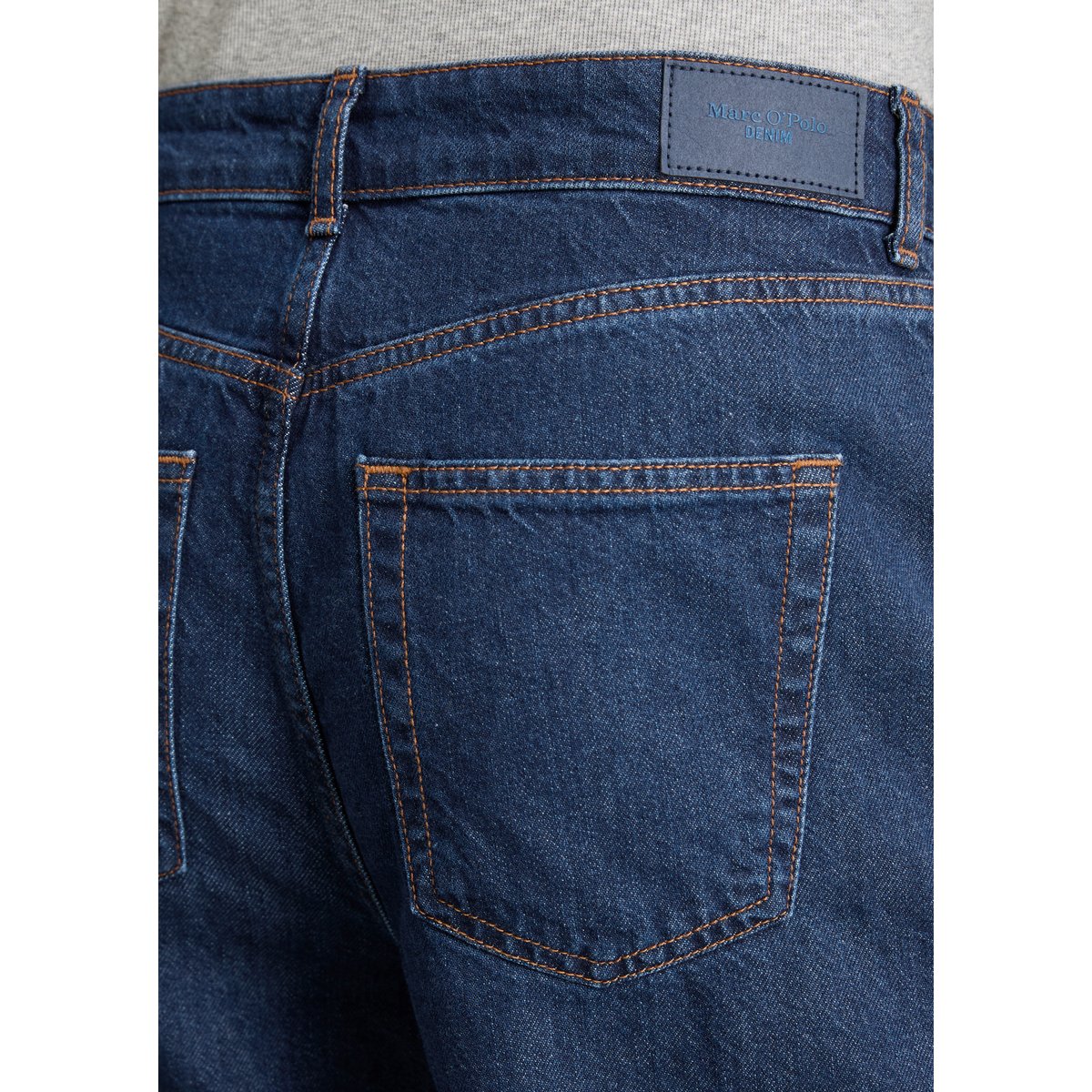 Jeans modèle Anjo large en denim rigide sans élasthanne bleu foncé, MARC O’POLO DENIM