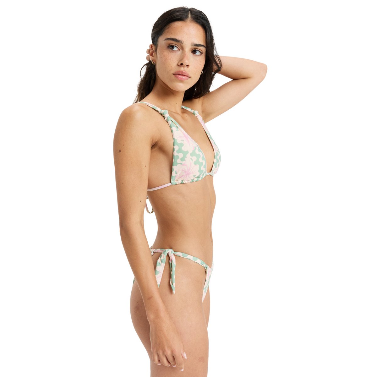 Bas de maillot de bain classique HIBISCUS DAZE. vert basil party waves yw, ROXY