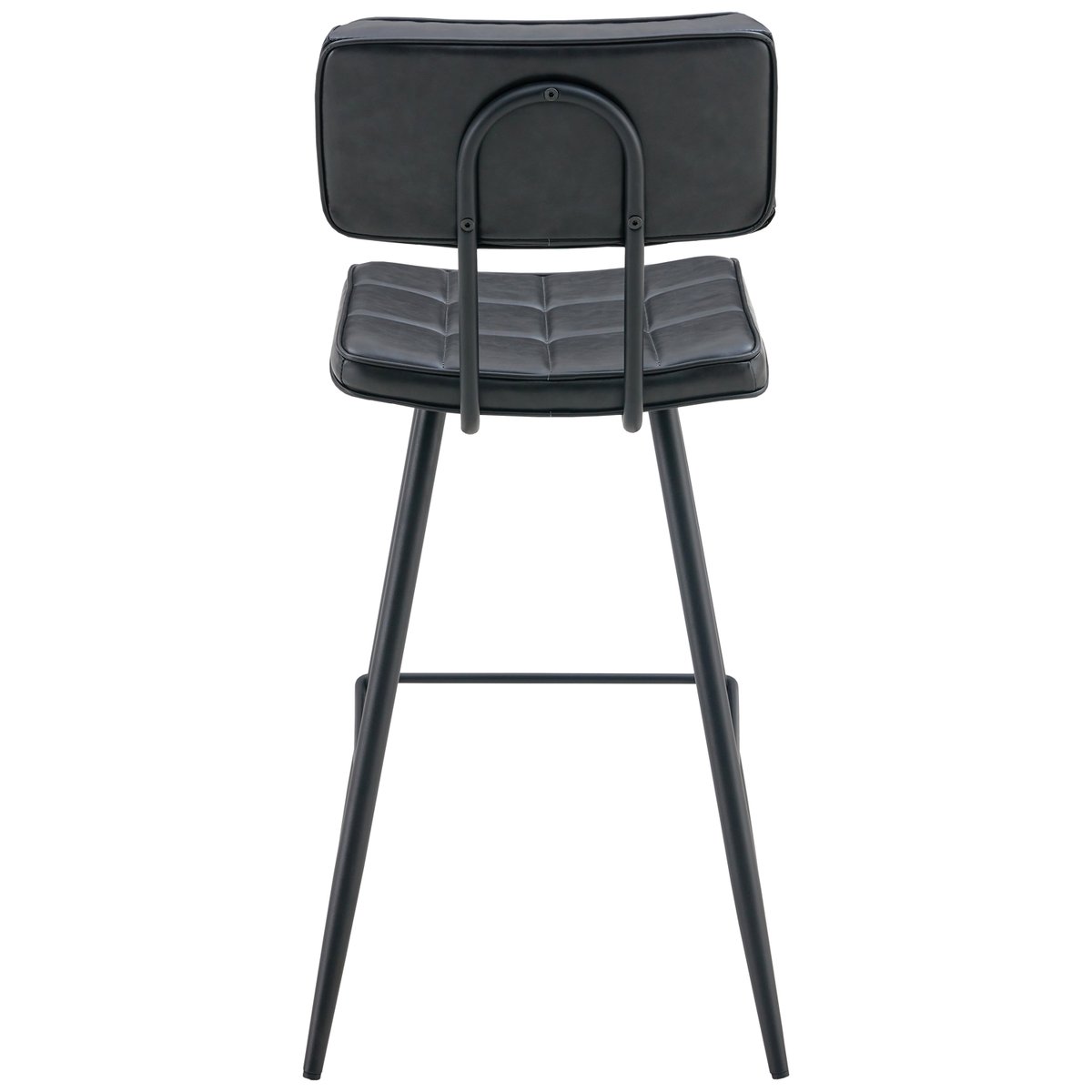 Tabourets de bar en simili, lot de 2, Fernand, FERNAND noir, HAPPY GARDEN