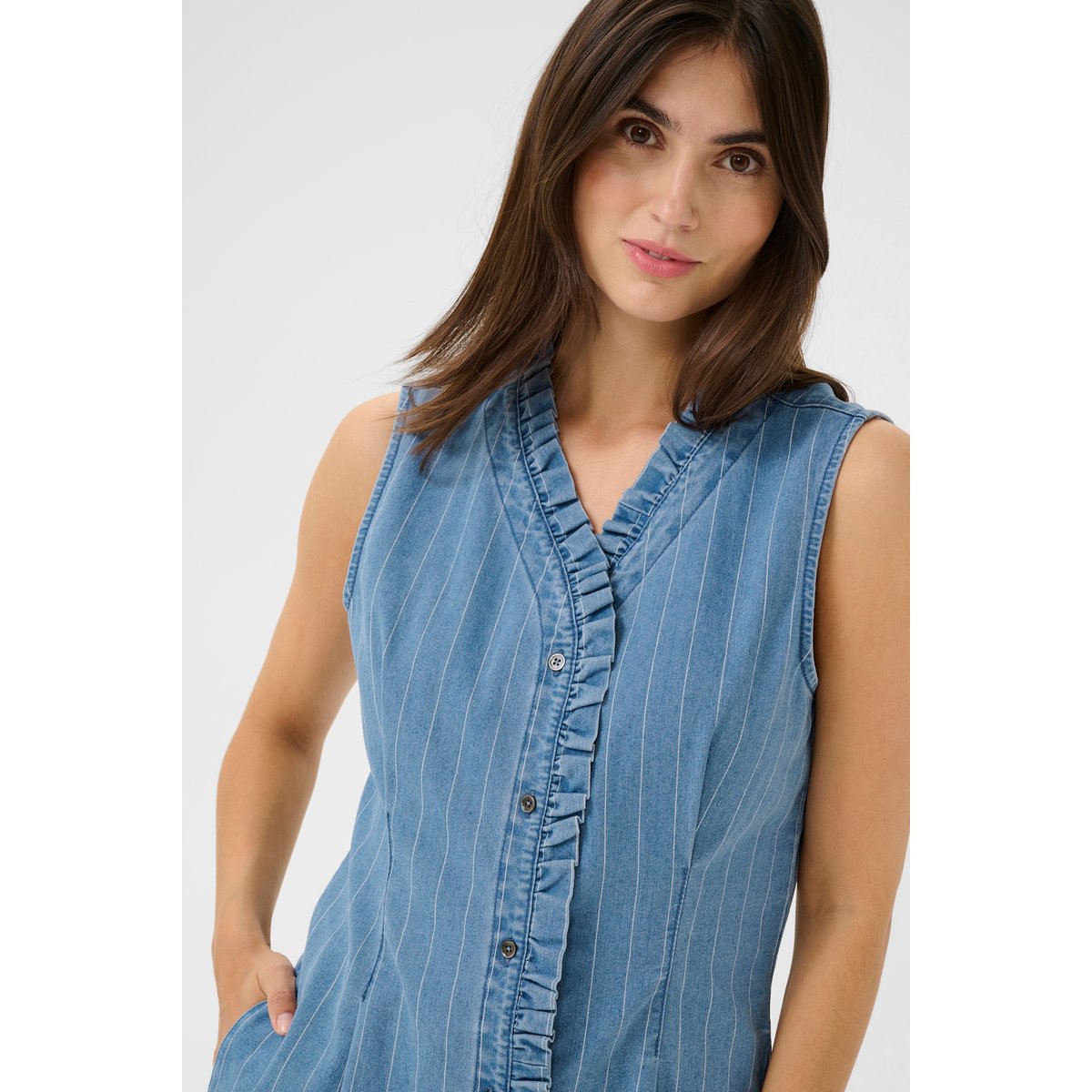 Denim dress bleu denim light blue denim, CULTURE