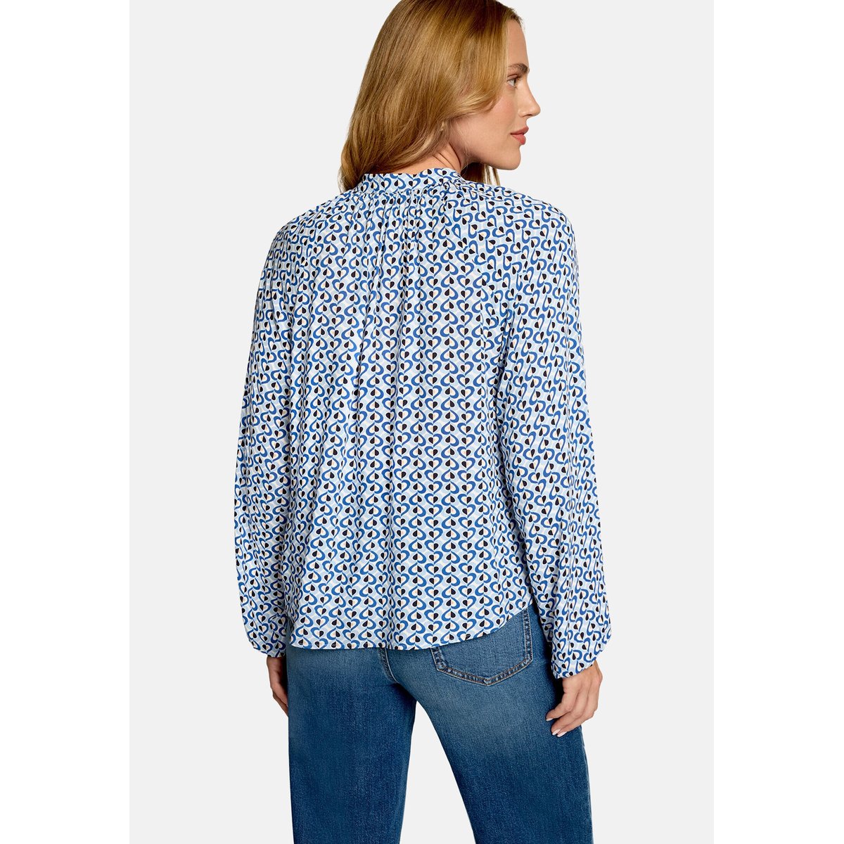 Blouse mit grafischem print creamblue, ZERO