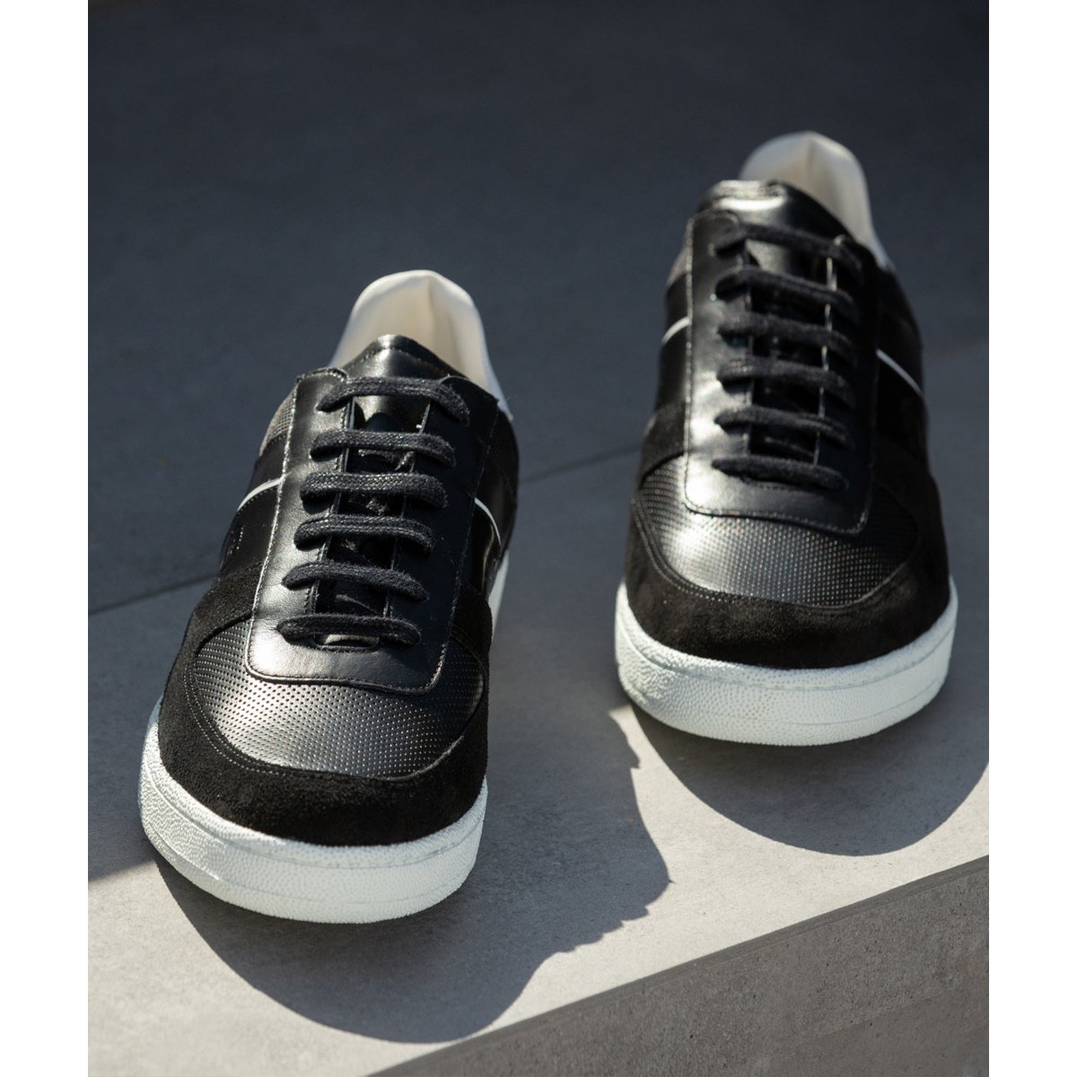 Sneakers cuir GRANT noir, FINSBURY