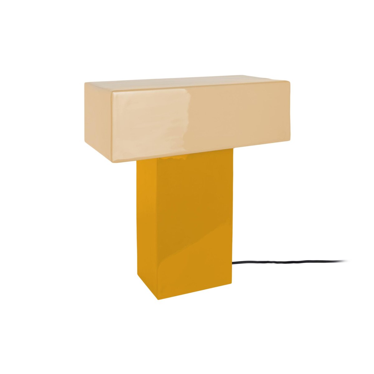 Lampe À Poser Métal GRATO RECTO jaune ocre, LEITMOTIV
