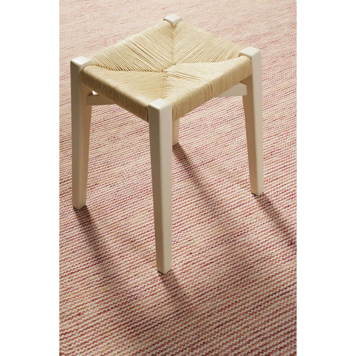 Tapis tissé main laine et coton , AMÉLIE rouge, WECON HOME