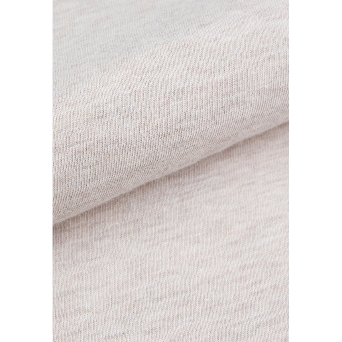 Tee-shirt col rond chiné L'Essentiel beige, IKKS