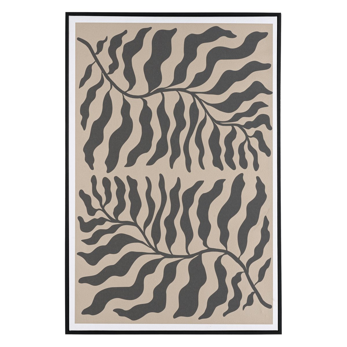 Tableau décor 2 feuilles gris/noir papier japonais 63 x 93 cm 2 feuilles, PIER IMPORT
