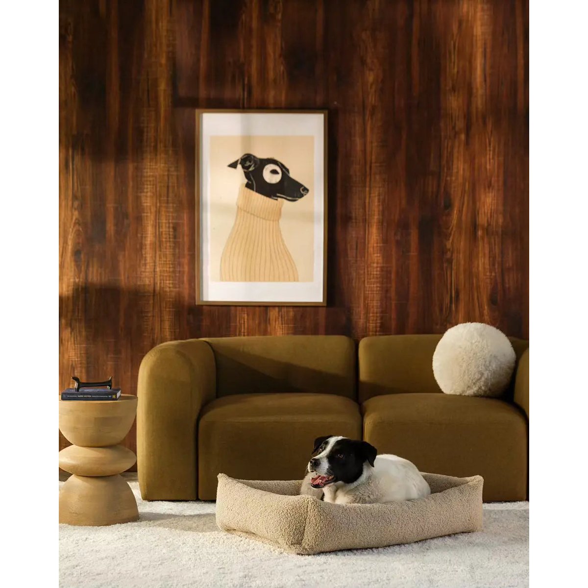 Lit douillet pour animaux L en Teddy biscuit, WIGIWAMA