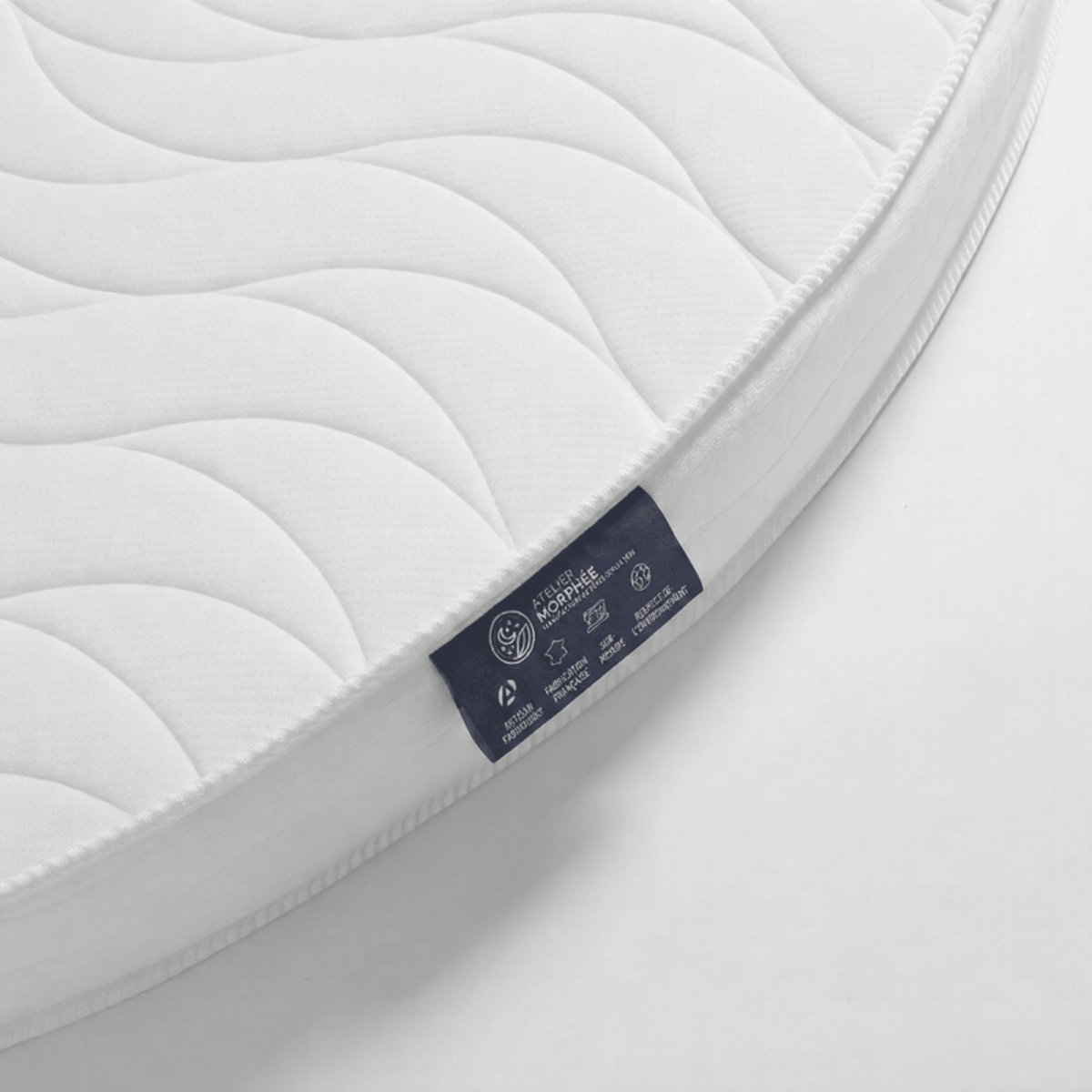 Matelas Rond Mousse 15cm blanc, LES MATELAS DE MORPHEE