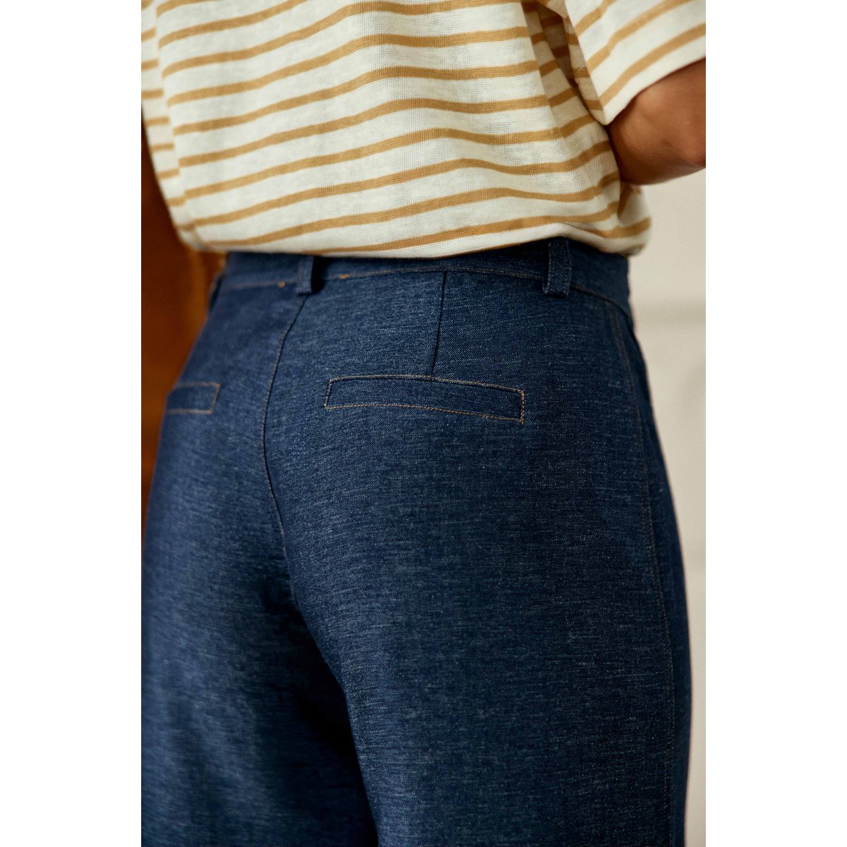 Pantalon large uni ATLANTO 25-marine, LA PETITE ETOILE