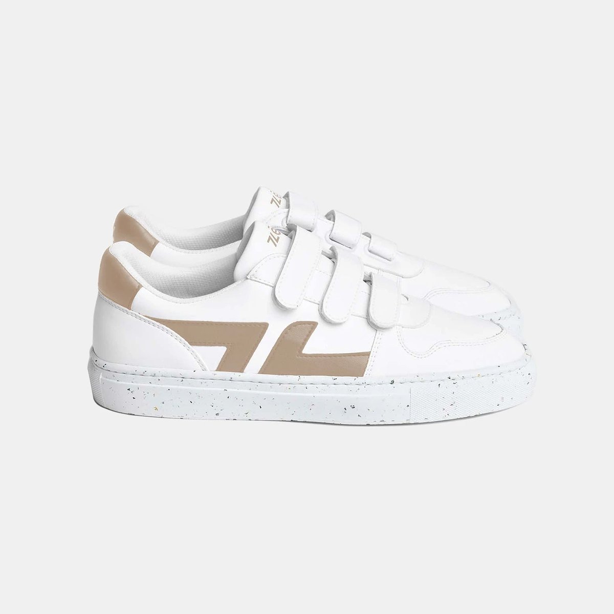 Basket Basses, VELCRO beige - blanc, ZETA