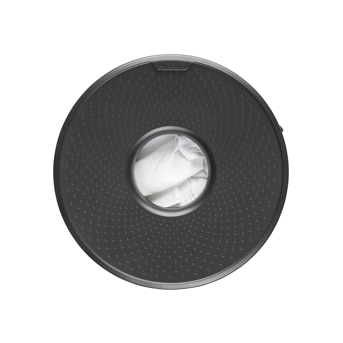 Laundry Bin with a Plastic Lid, 60L white, BRABANTIA