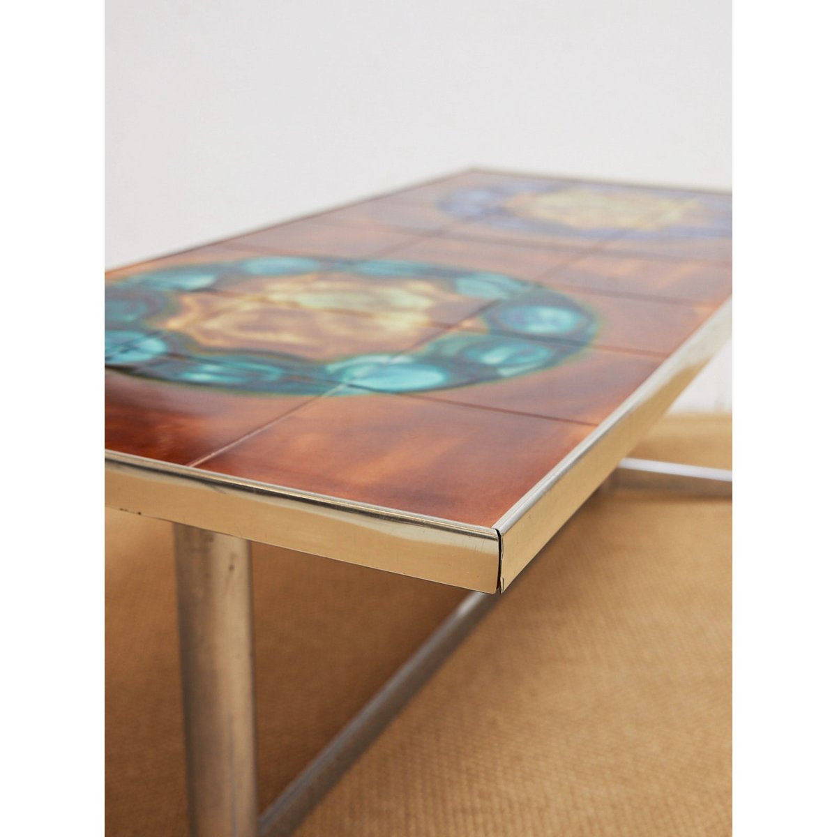 Table basse en céramique Donna N°1107 - Bon état marron, DEBONGOUT
