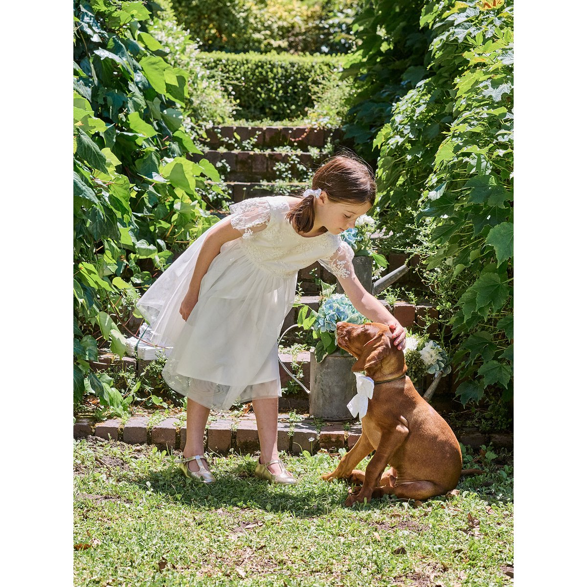Noeud coton broderie animal couleur unique, VERTBAUDET
