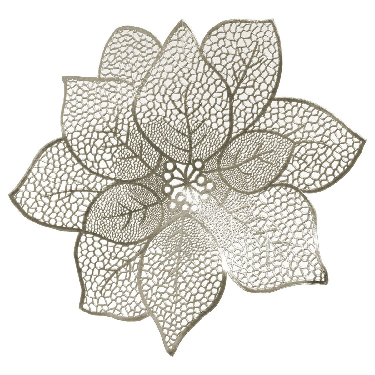 Lot de 6 sets de table motif fleur or, TOILINUX