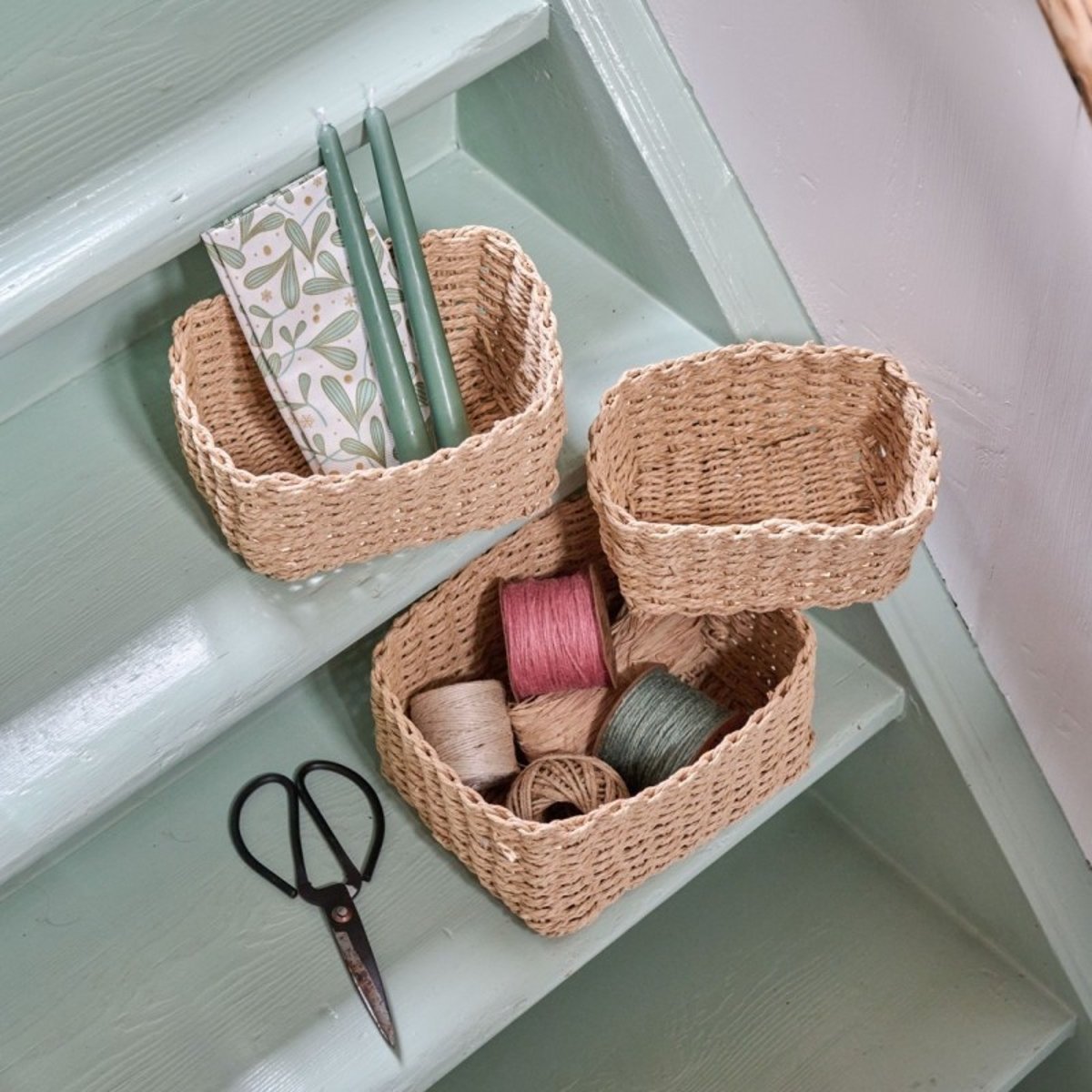 Corbeilles rangement set de 3 beige, ZELLER PRESENT