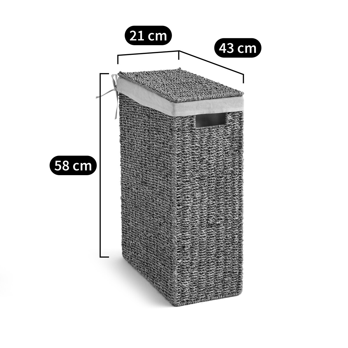 Panier à linge étroit en herbier, Spacio naturel, LA REDOUTE INTERIEURS
