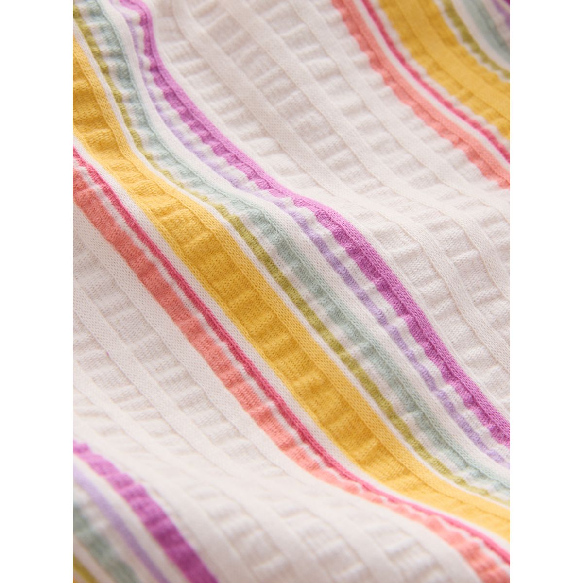 Robe d'été sans manches festonnée rayure arc-en-ciel, NEXT