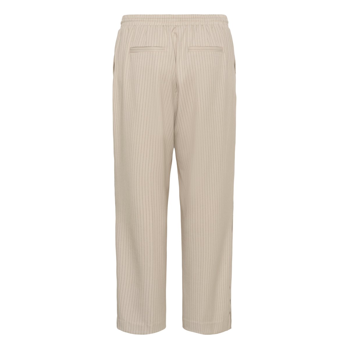 Pantalon casual beige noir beige melange/black stripe, KAFFE CURVE