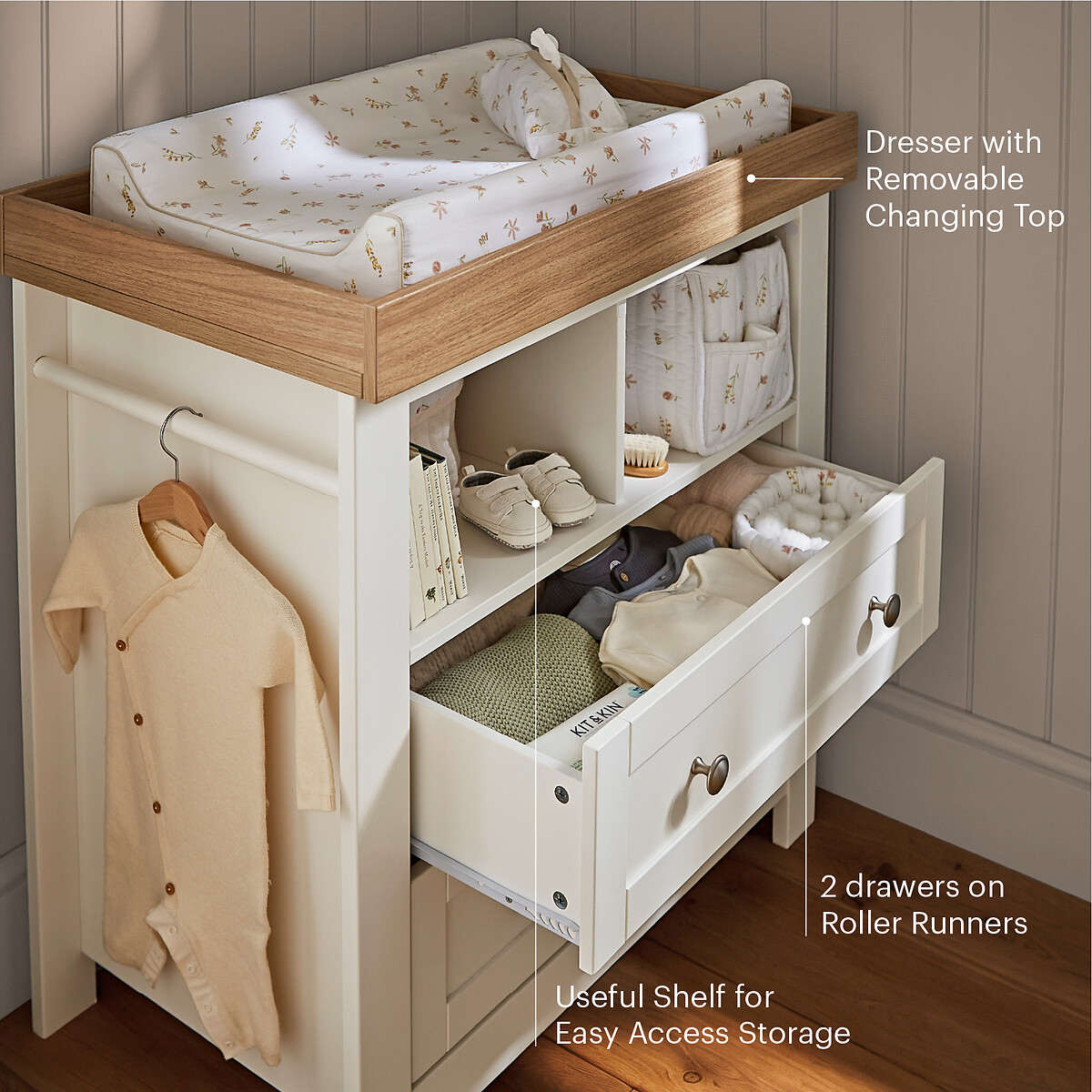 Burford Nursery Dresser & Changer white, CUDDLECO