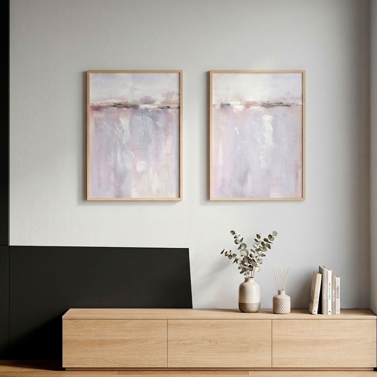 Set de 2 cadres décoratifs port 50x70cm bois, WADIGA