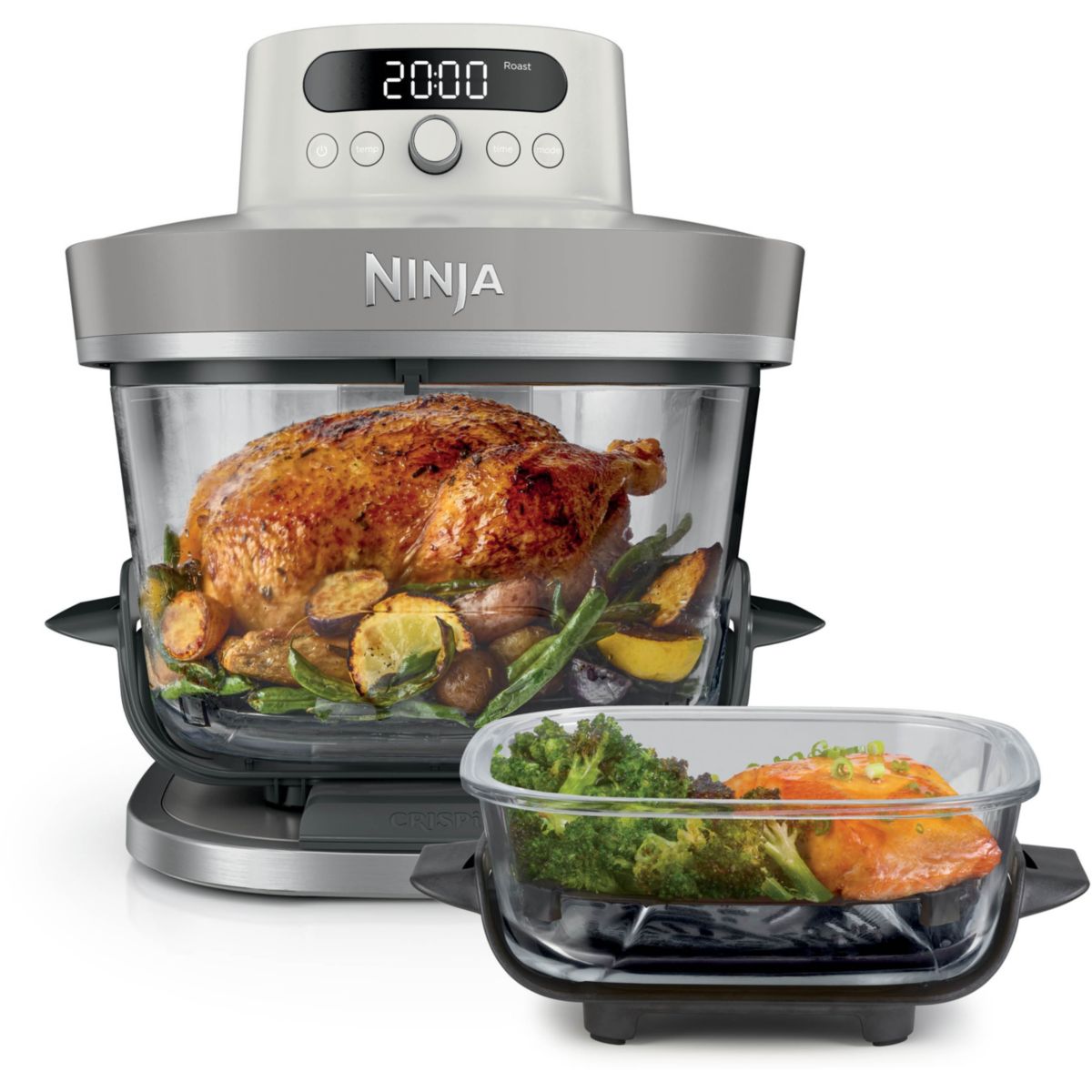 Friteuse sans huile CRISPi PRO 7-en1, 2 récipients en verre de 5.7 et 2.3L,  AS101EULG beige couleur unique, NINJA