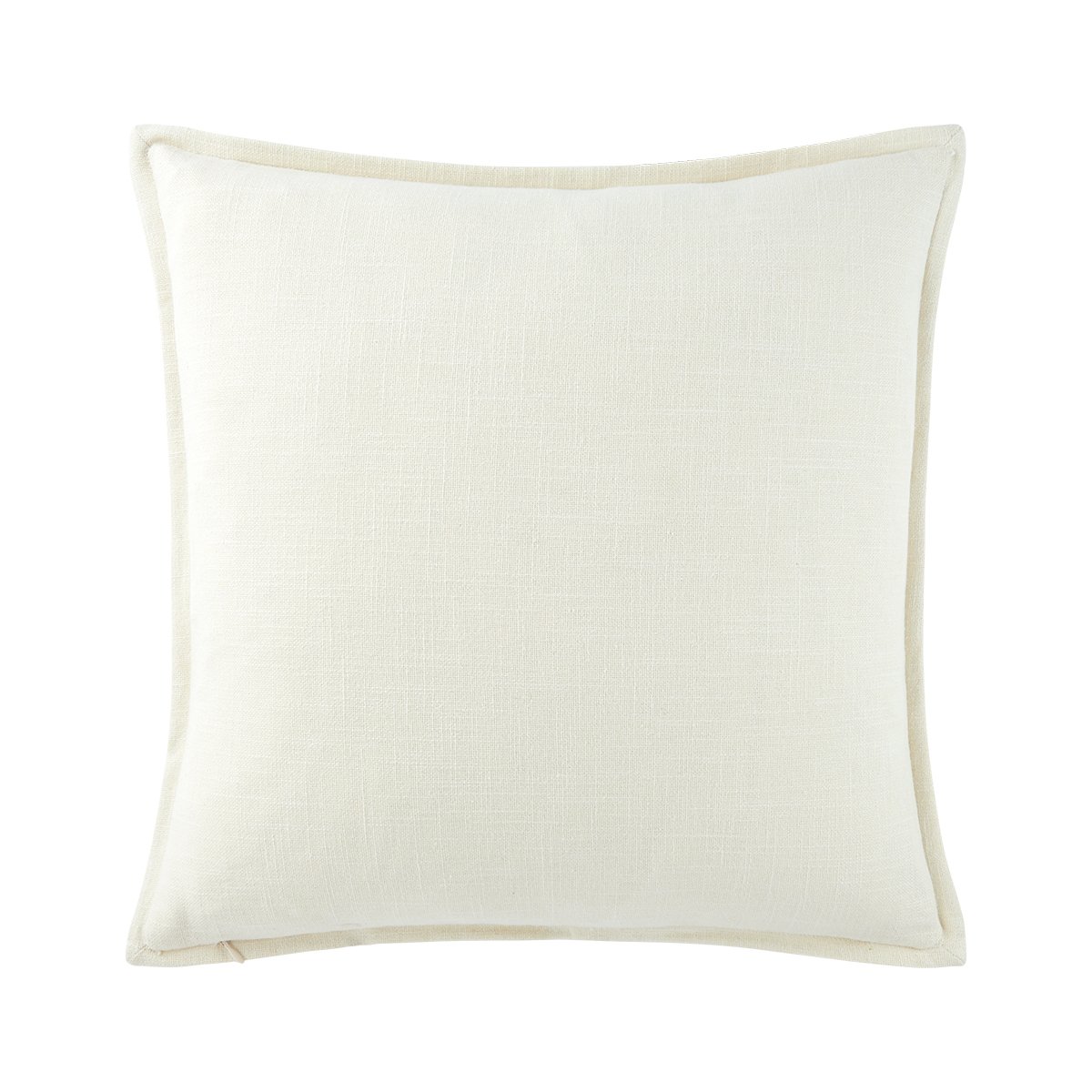 Housse de coussin en coton ecru, TALMA a motif, DESFORGES