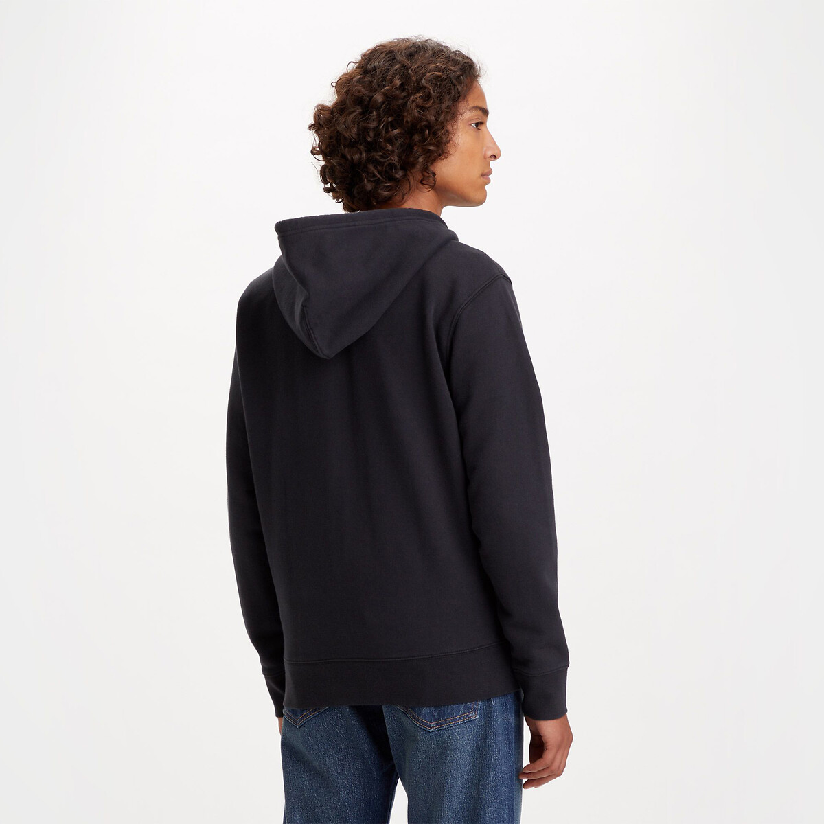 Sudadera con capucha y cremallera, cuello redondo negro, LEVI'S