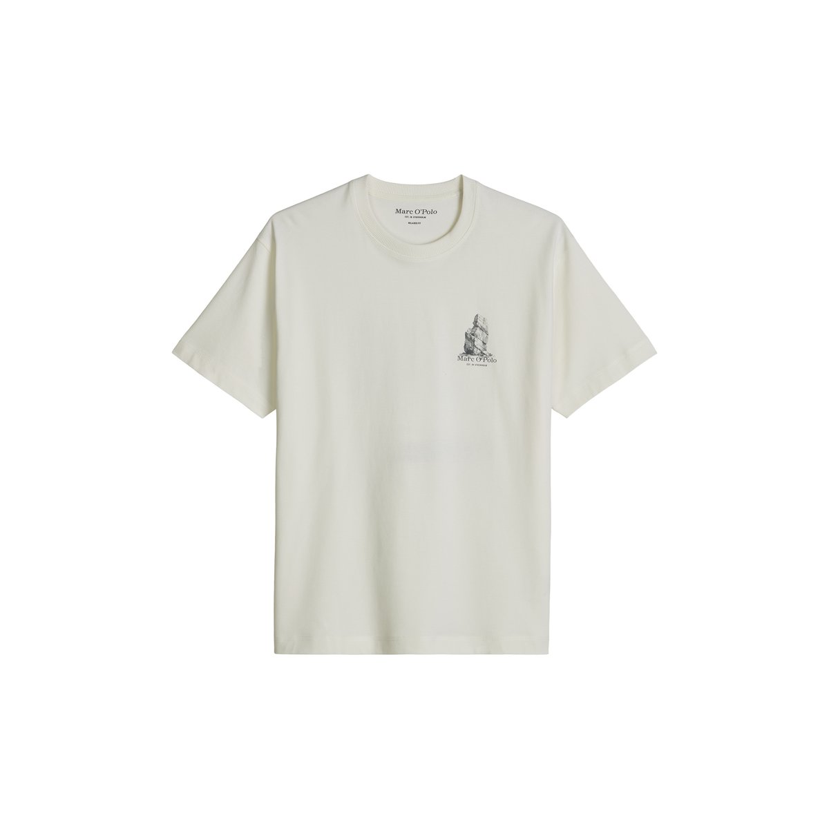 T-shirt regular avec un grand imprimé au dos blanc, MARC O'POLO