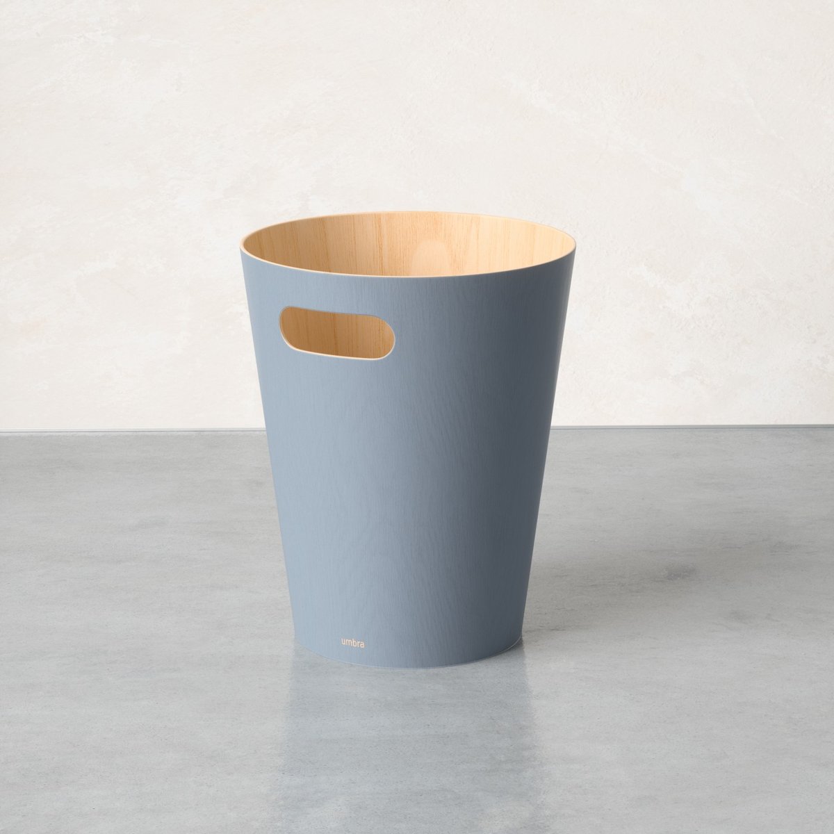 Corbeille à papier Woodrow gris bleu, UMBRA