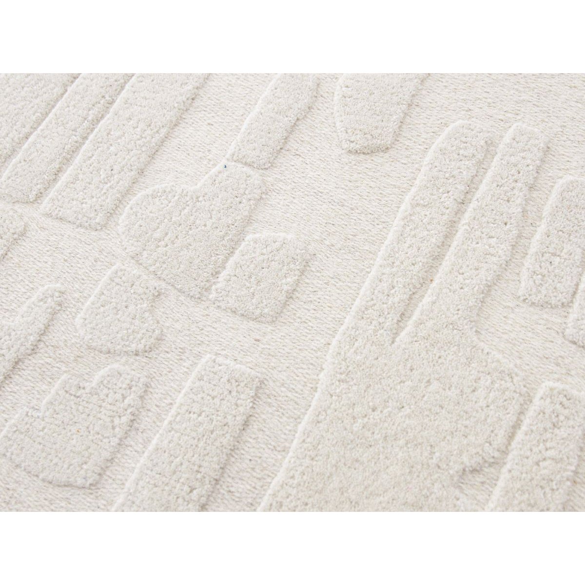 Tapis poils ras style graphique, ARADIA crème, BOBOCHIC