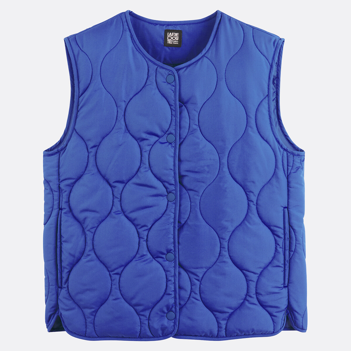 Doudoune sans manches, pressionnée bleu électrique, LA REDOUTE COLLECTIONS