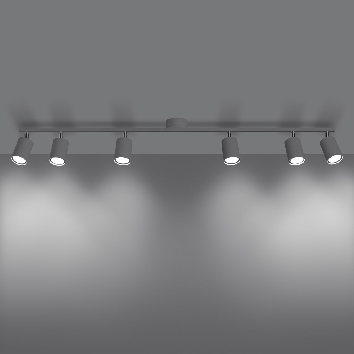 Plafonnier Acier Blanc GU10 6 Lemmi blanc, EDEN